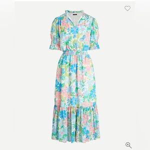J Crew smocked dress in fairy floral, size S